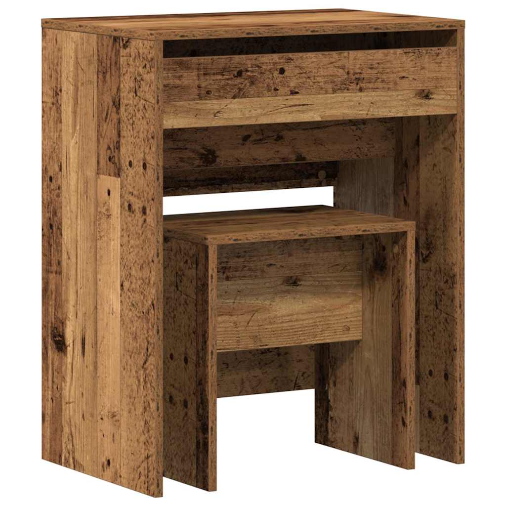 Speilbord med skuff Gamle tre 60 x 40 x 75 cm Konstruert tre