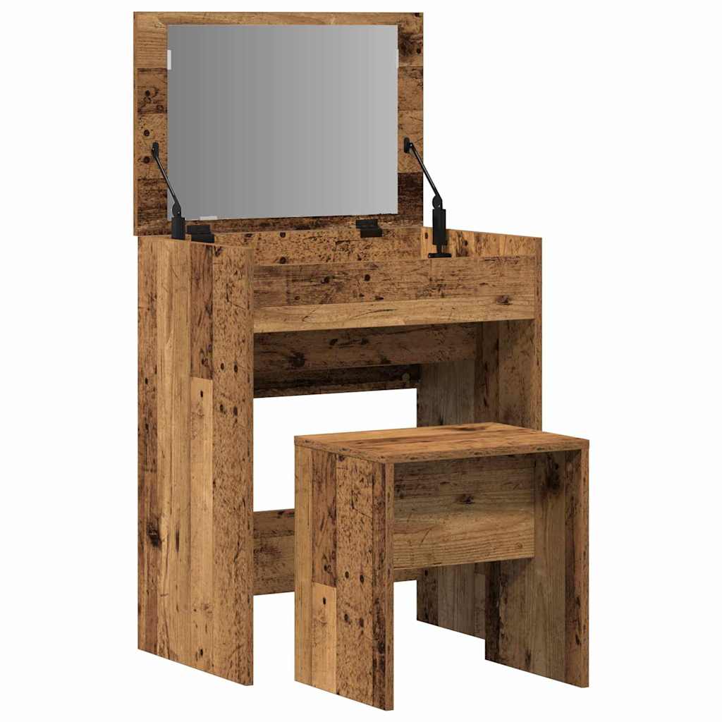 Speilbord med skuff Gamle tre 60 x 40 x 75 cm Konstruert tre