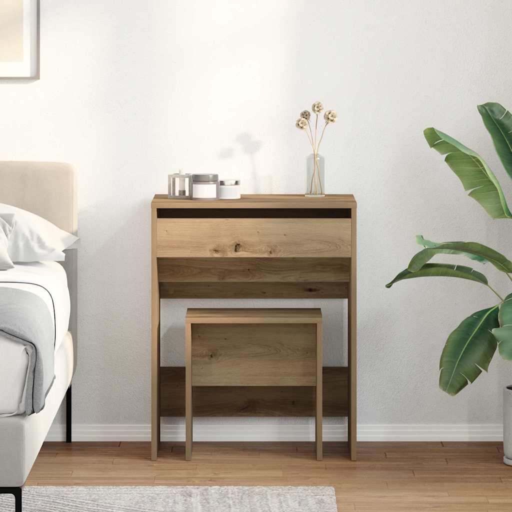 Speilbord 2 pcs artisan eik 60 x 40 x 75 cm Konstruert tre