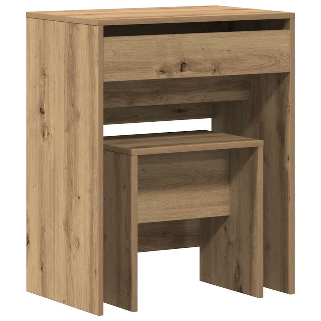 Speilbord 2 pcs artisan eik 60 x 40 x 75 cm Konstruert tre