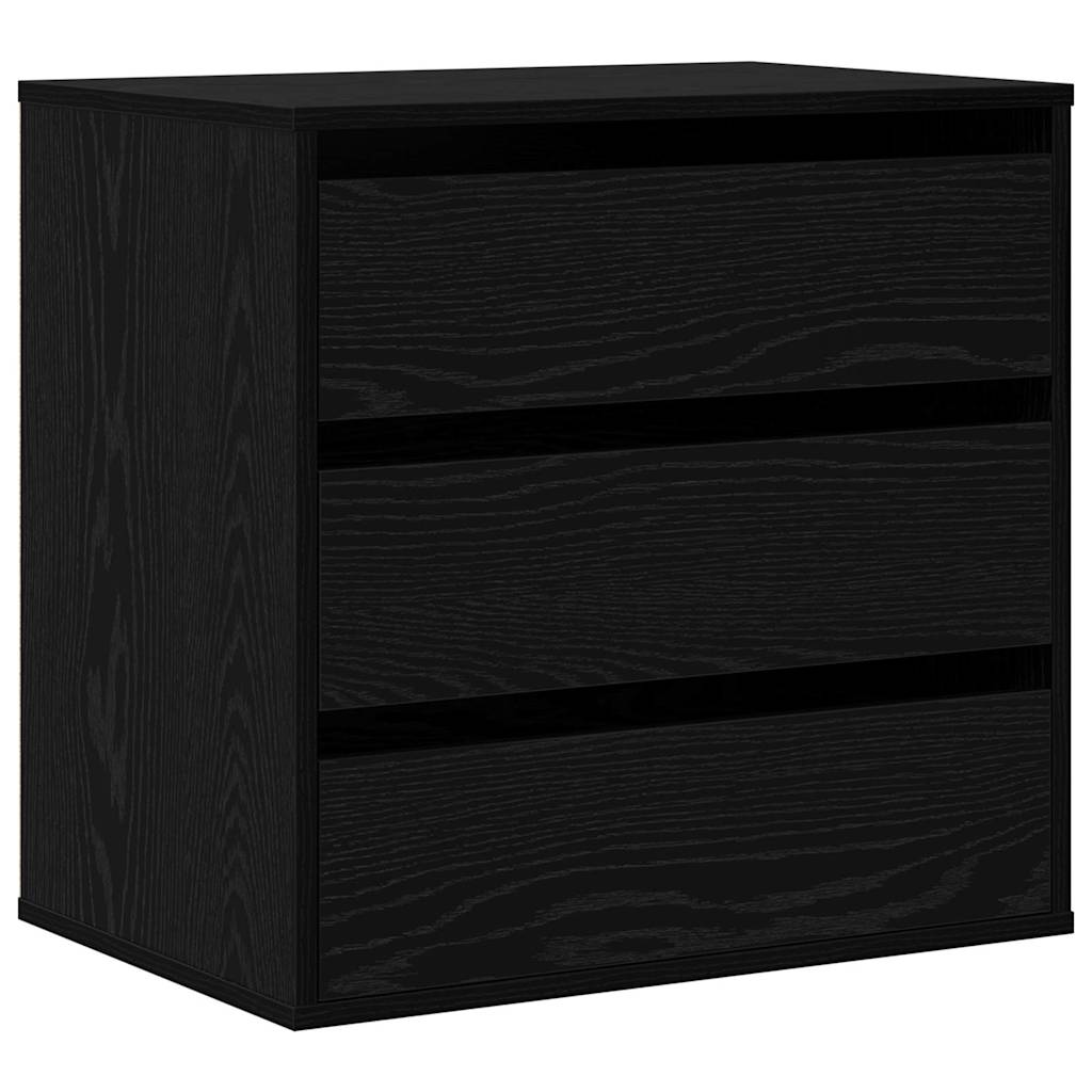 Skuffeskap med skuff Svart 61 x 41 x 58 cm Konstruert tre