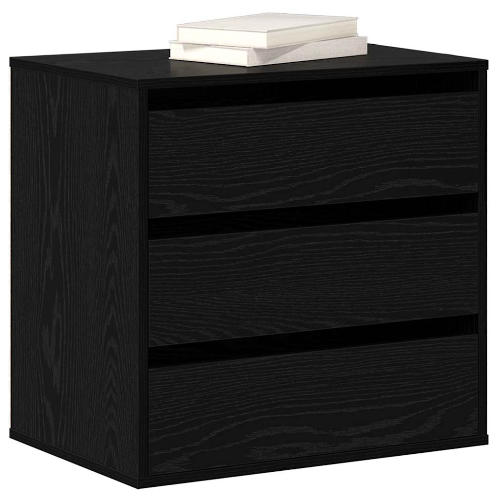 Skuffeskap med skuff Svart 61 x 41 x 58 cm Konstruert tre