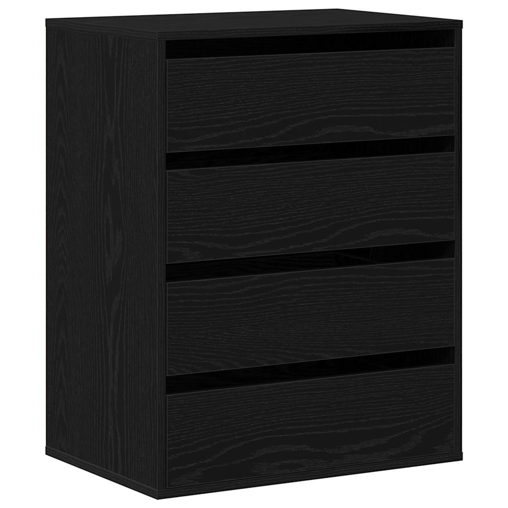 Skuffeskap med skuff Svart 60 x 41 x 76 cm Konstruert tre