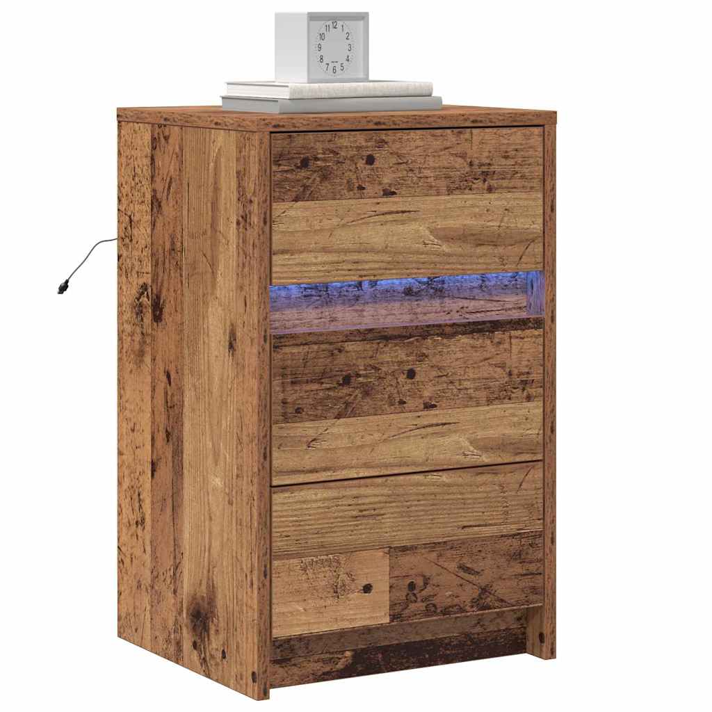 Nattbordskap Gammelt tre 38 x 34 x 61 cm Konstruert tre
