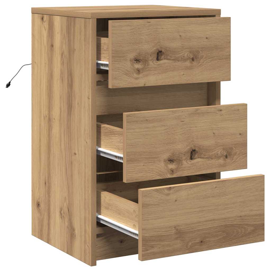 Nattbordskap Artisan Eik 38 x 34 x 61 cm Konstruert tre
