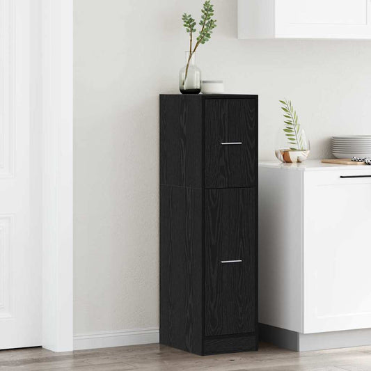 Apotekskap Svart eik 30 x 41 x 118 cm Konstruert tre
