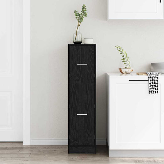 Apotekskap Svart eik 30 x 41 x 118 cm Konstruert tre