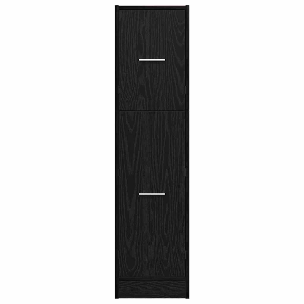 Apotekskap Svart eik 30 x 41 x 118 cm Konstruert tre