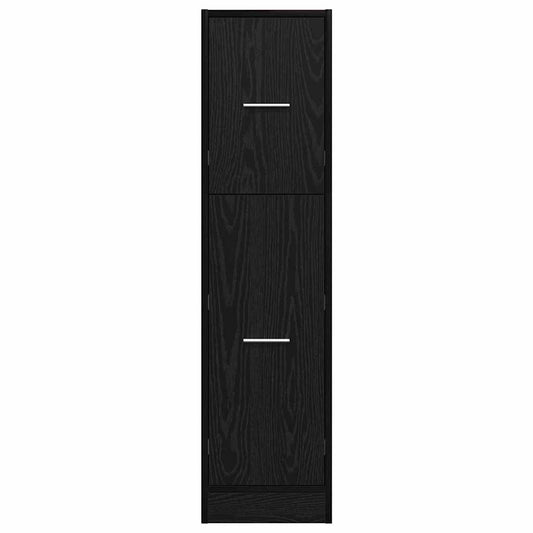 Apotekskap Svart eik 30 x 41 x 118 cm Konstruert tre