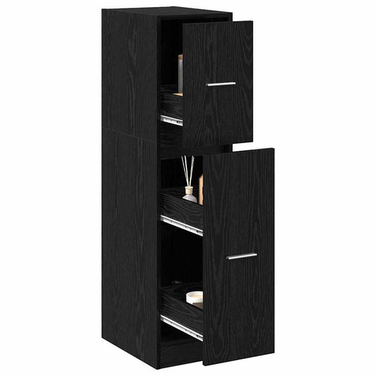 Apotekskap Svart eik 30 x 41 x 118 cm Konstruert tre