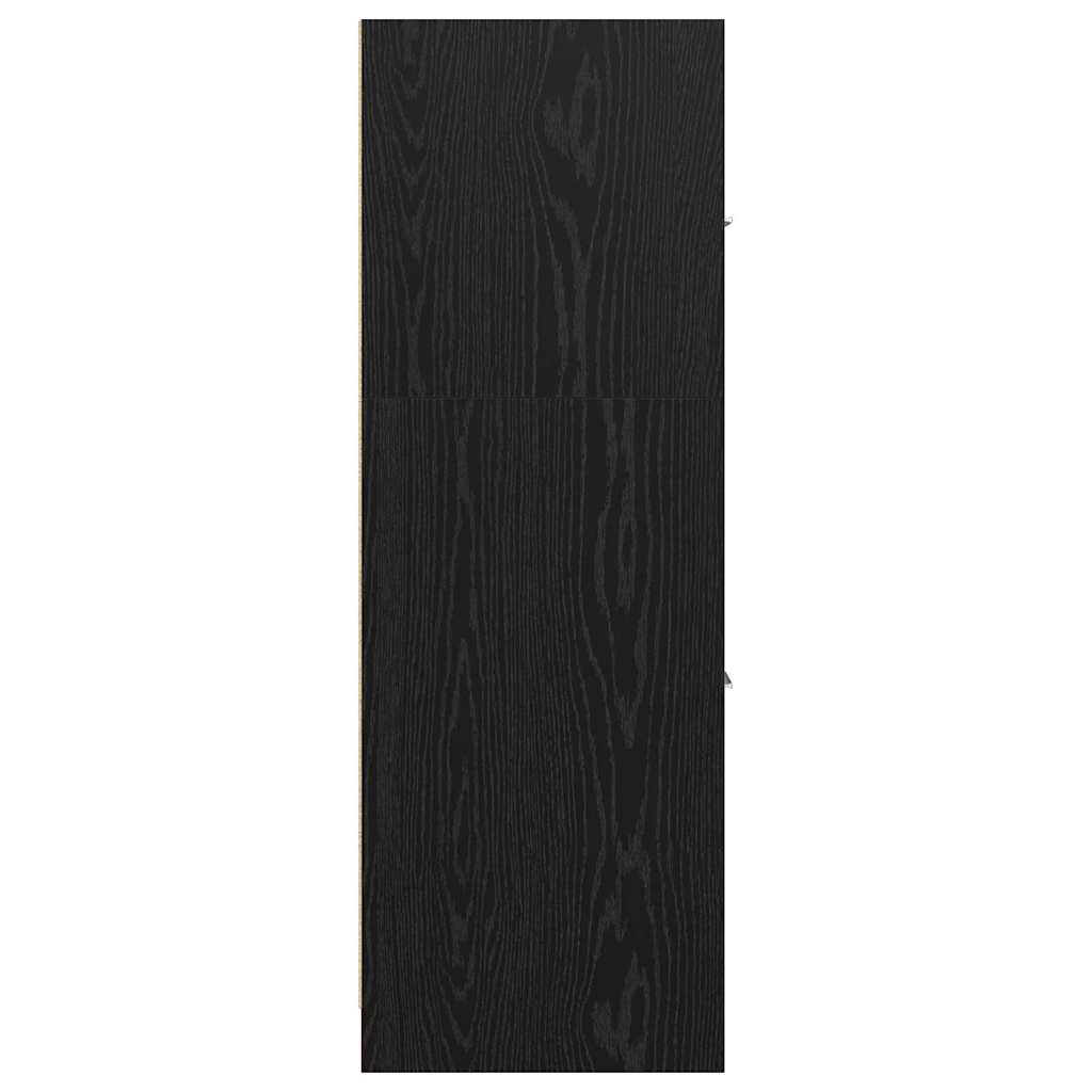 Apotekskap Svart eik 30 x 41 x 118 cm Konstruert tre