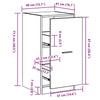Apotekskap Svart eik 40 x 41 x 77.5 cm Konstruert tre