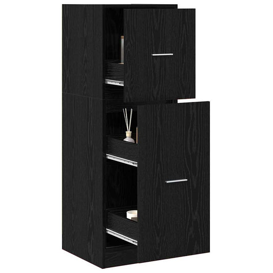 Apotekskap Svart eik 40 x 41 x 118 cm Konstruert tre