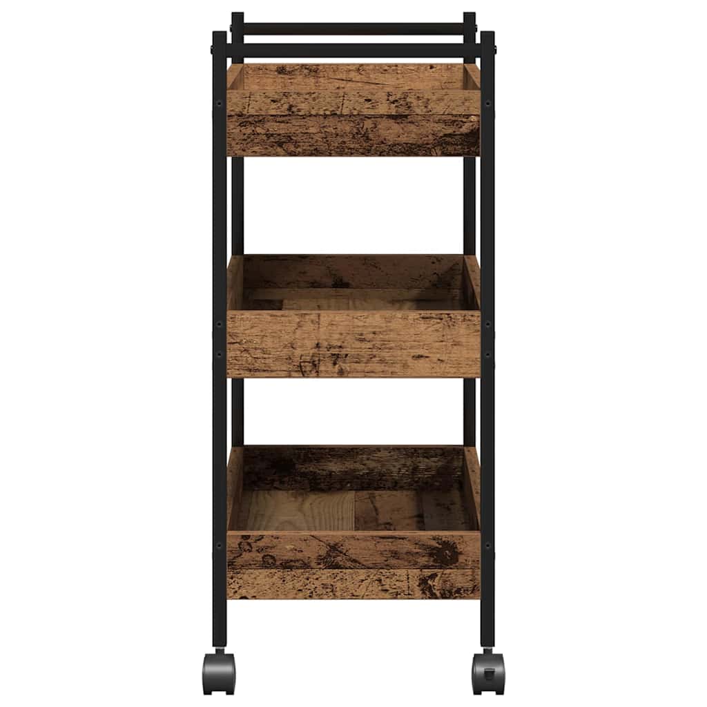 Kjøkkenvogn Gammelt tre 50 x 30 x 70 cm Konstruert tre