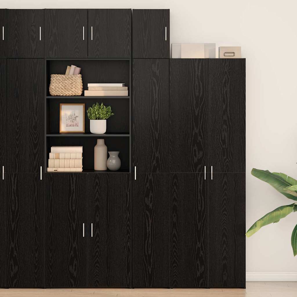 Veggskap Veggmontert Svart eik 30 x 42.5 x 40 cm Konstruert tre