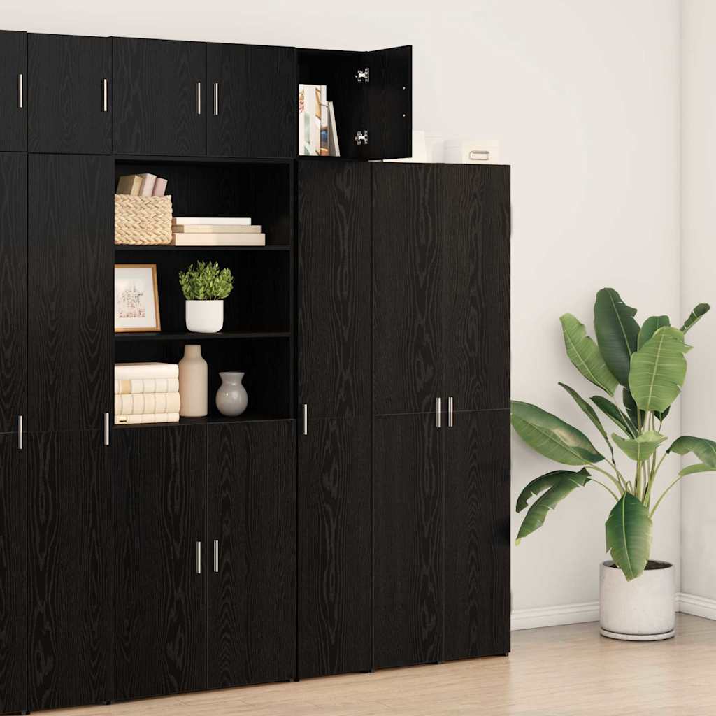 Vegghengt skap Svart Eik 30 x 42,5 x 39,5 cm Konstruert tre