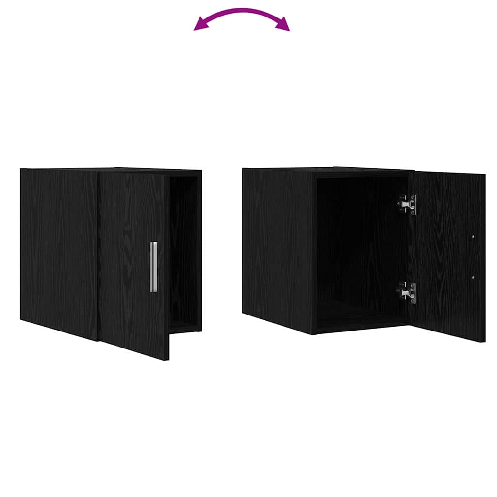 Vegghengt skap Svart Eik 30 x 42,5 x 39,5 cm Konstruert tre