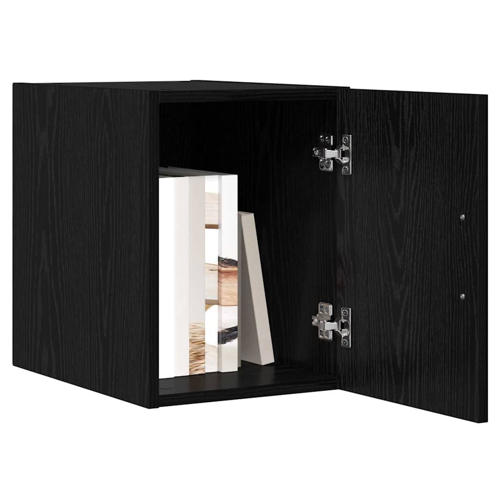 Vegghengt skap Svart Eik 30 x 42,5 x 39,5 cm Konstruert tre