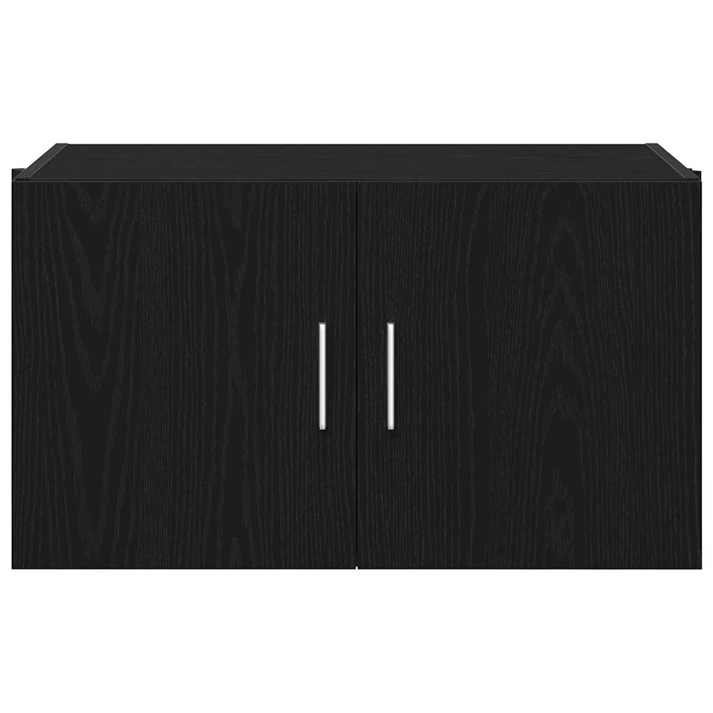 Veggskap Veggmontert Svart eik 70 x 42.5 x 40 cm Konstruert tre