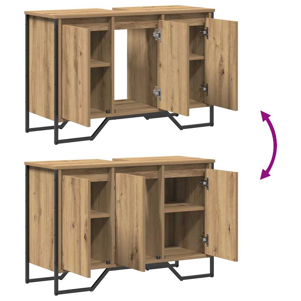 Baderomsvaskeskap Artisan Eik 91 x 35 x 60 cm Konstruert tre
