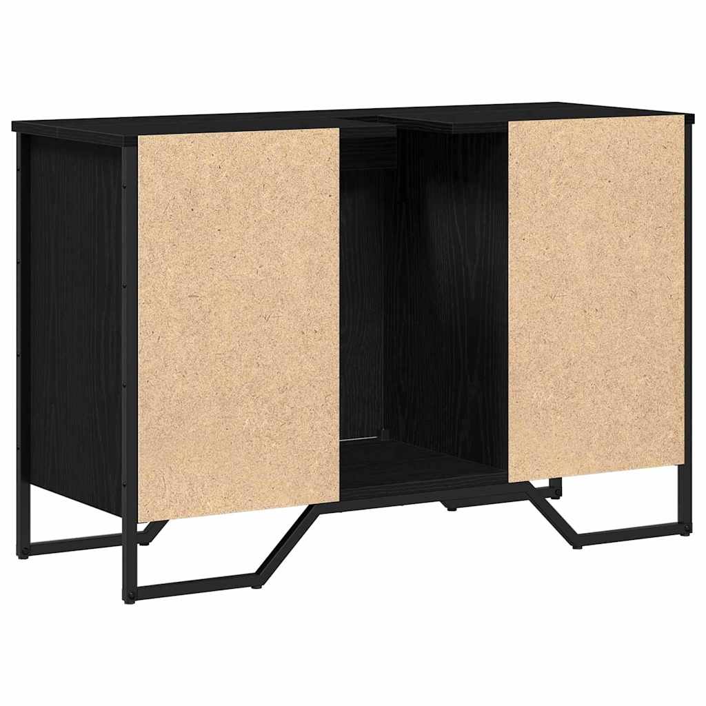 Baderomsvaskeskap Svart Eik 91 x 35 x 60 cm Konstruert tre