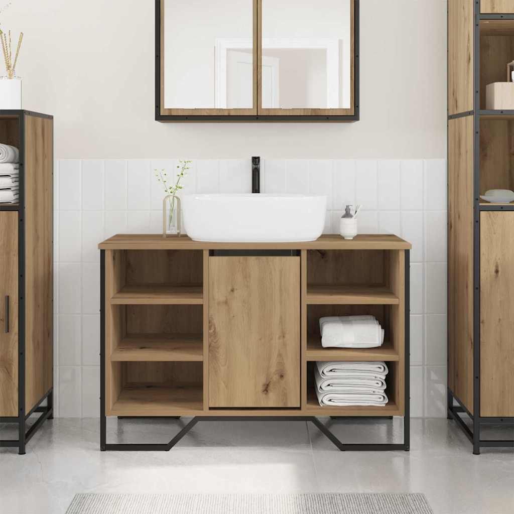Baderomsvaskeskap Artisan Eik 91 x 35 x 60 cm Konstruert tre