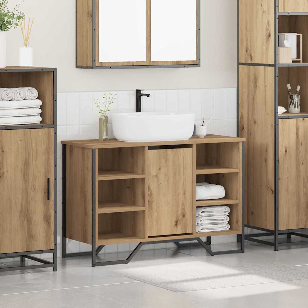 Baderomsvaskeskap Artisan Eik 91 x 35 x 60 cm Konstruert tre