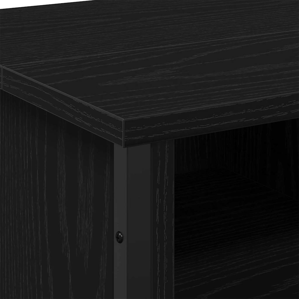 Baderomsvaskeskap Svart Eik 91 x 35 x 60 cm Konstruert tre