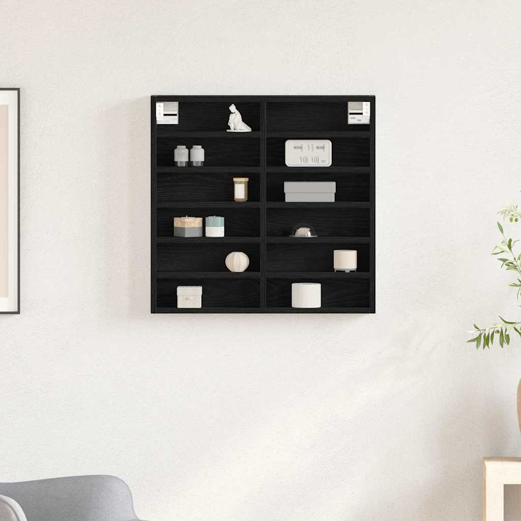 Visningsskap Svart Eik 60 x 8,5 x 58 cm Konstruert tre