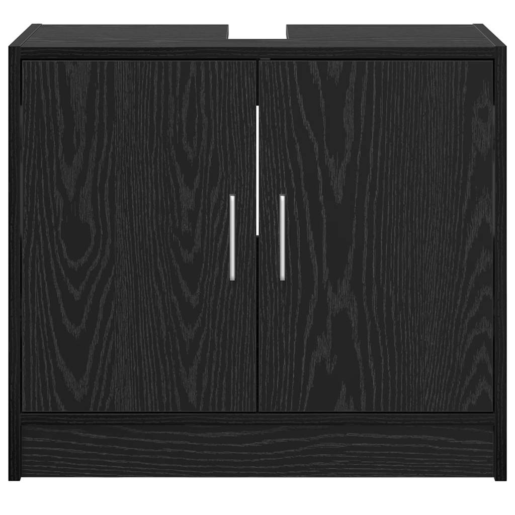 Sink Cabinet med dør Svart Eik 63 x 29 x 55 cm Konstruert tre