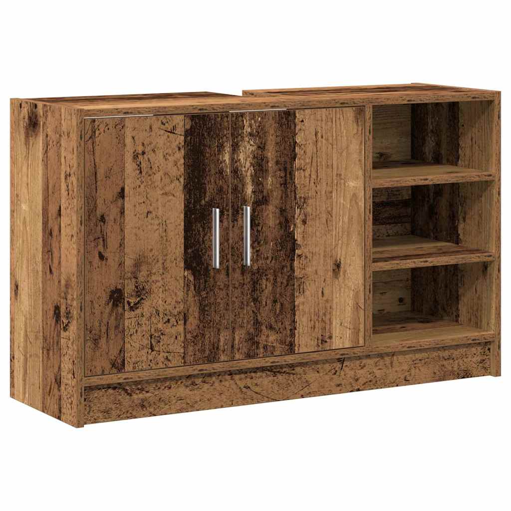Baderomsskap med hylle Gamle tre 90 x 29 x 55 cm Konstruert tre