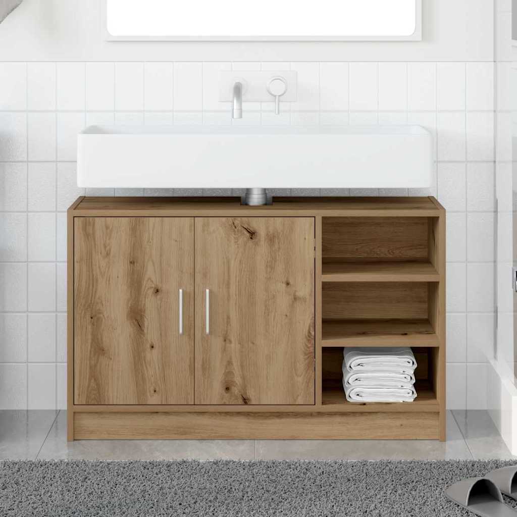 Baderomsskap med dør Artisan Eik 90 x 29 x 55 cm Konstruert tre