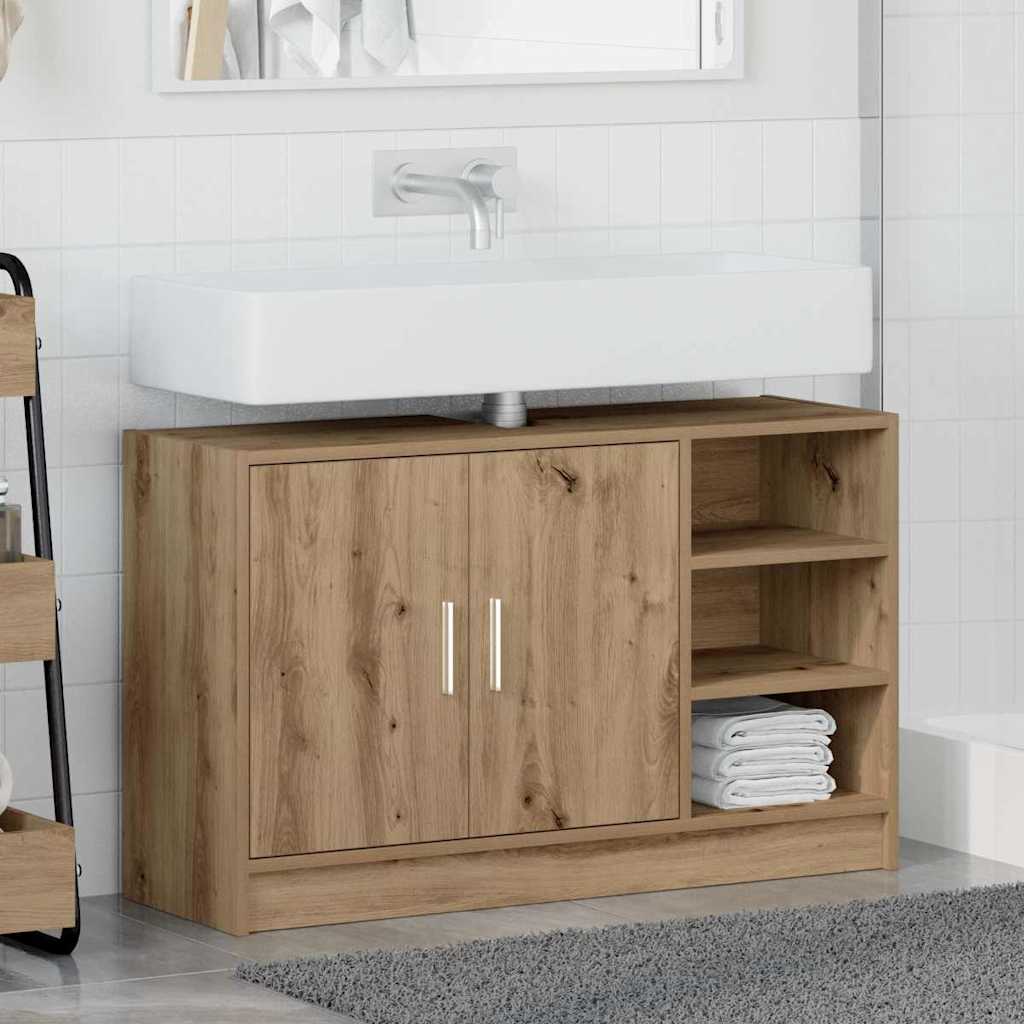 Baderomsskap med dør Artisan Eik 90 x 29 x 55 cm Konstruert tre