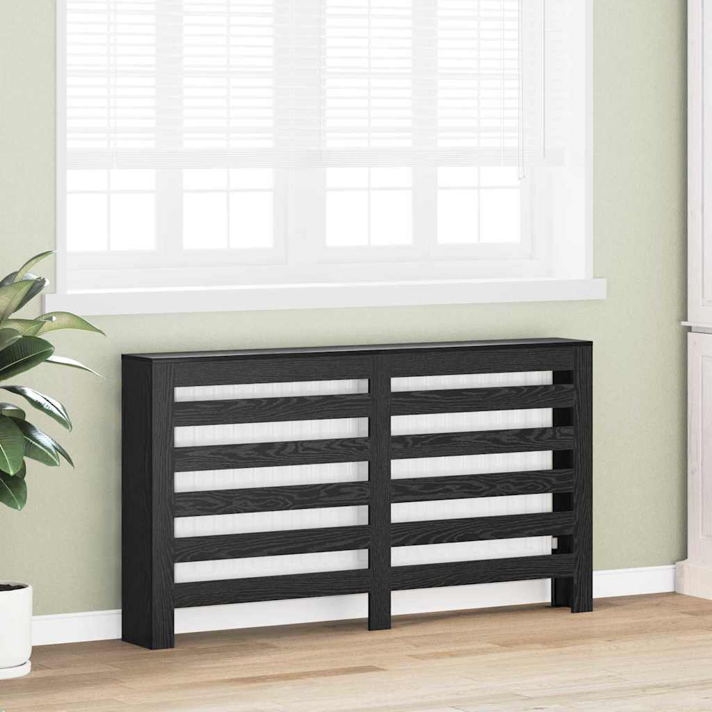 Radiator Deksel Svart Eik 149 x 20 x 82 cm Konstruert tre
