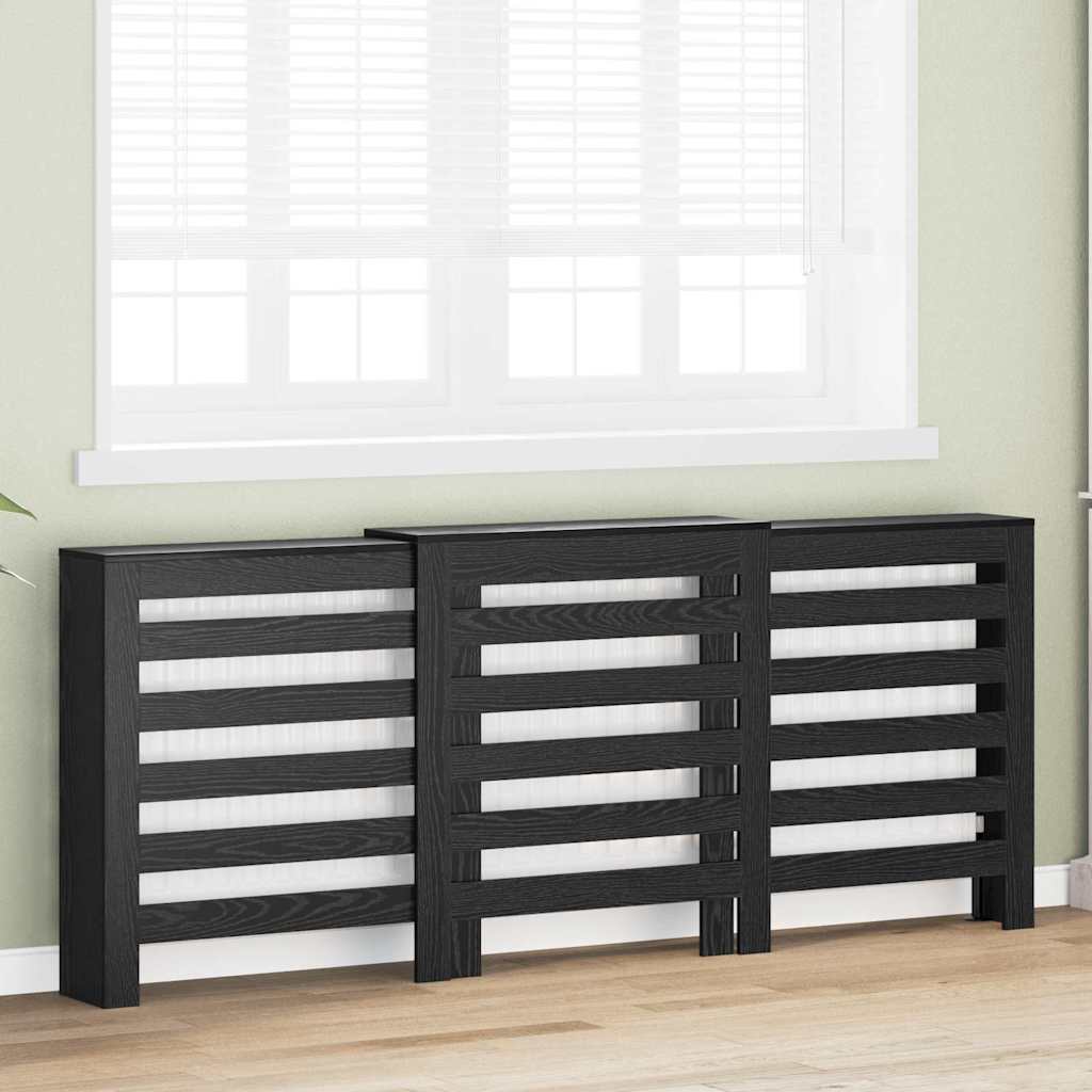 Radiator Deksel Svart Eik 205 x 21,5 x 83,5 cm Konstruert tre