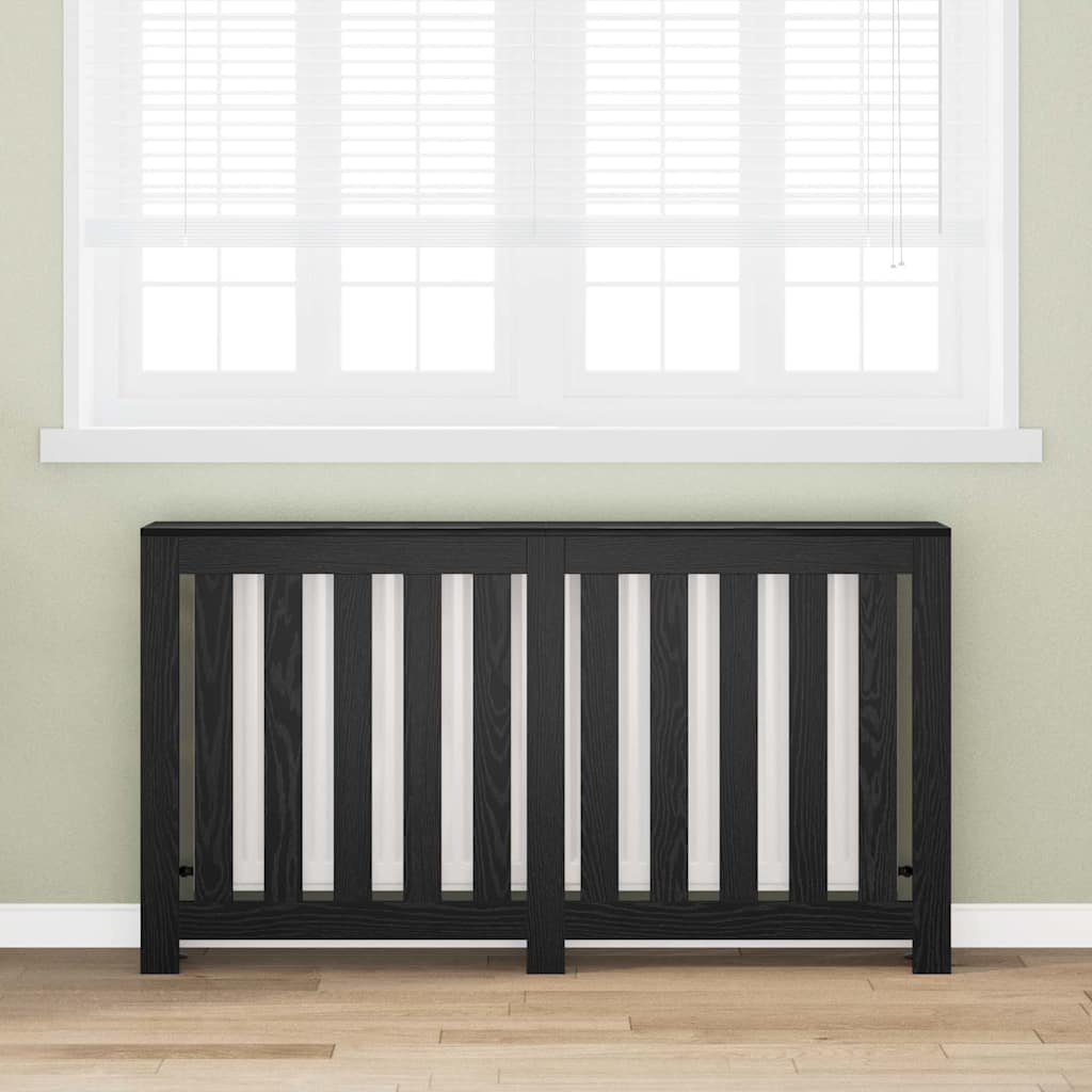 Radiator Deksel Svart Eik 149 x 20 x 82 cm Konstruert tre