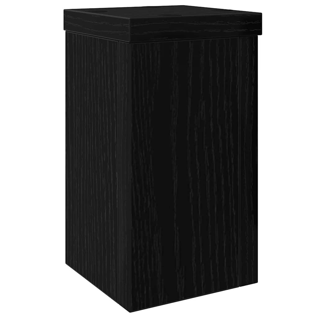 Planteholder 2 pcs Svart eik 10 x 10 x 18 cm Konstruert tre
