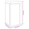 Planteholder 2 pcs Svart eik 10 x 10 x 18 cm Konstruert tre
