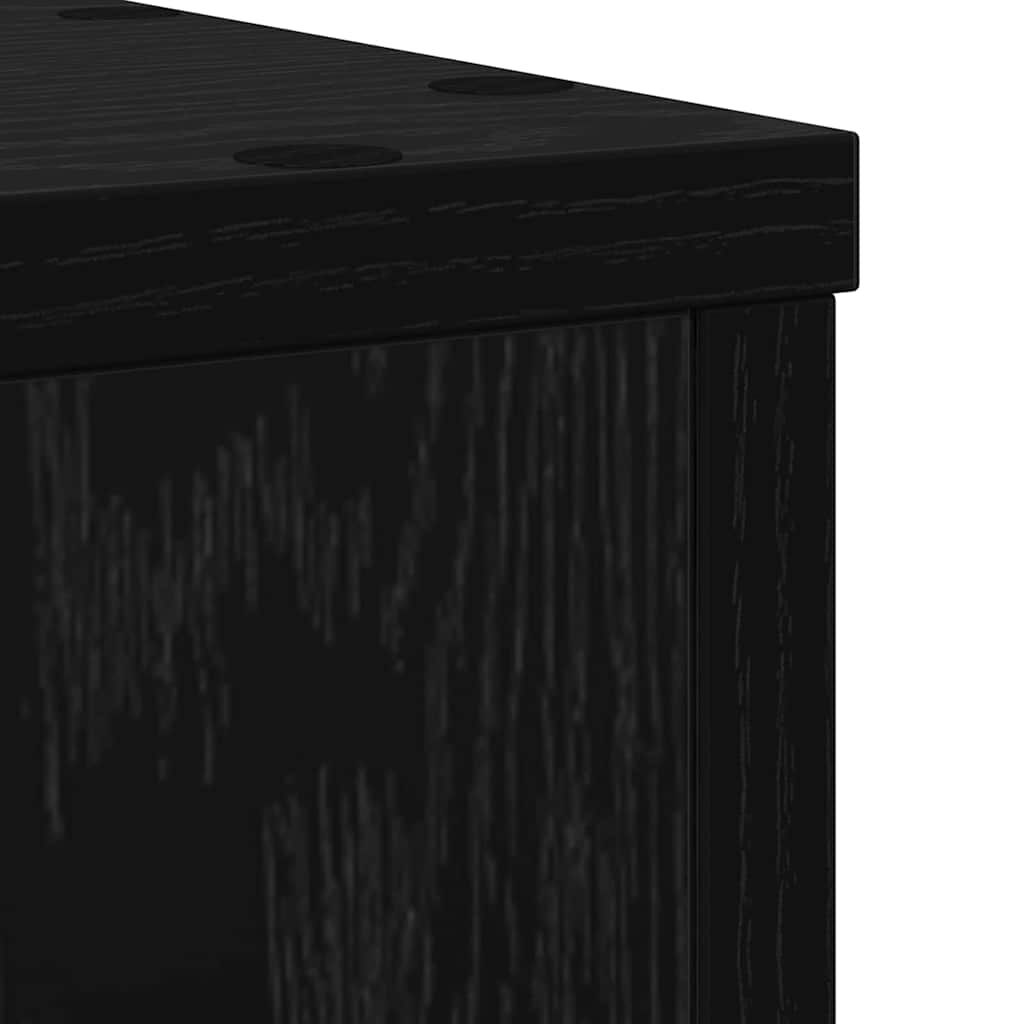 Planteholder 2 pcs Svart Eik 20 x 20 x 30 cm Konstruert tre