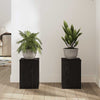 Planteholder 2 pcs Svart eik 20 x 20 x 30 cm Konstruert tre