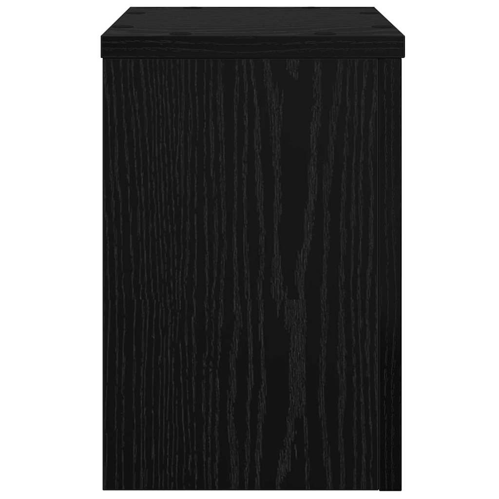 Planteholder 2 pcs Svart eik 20 x 20 x 30 cm Konstruert tre