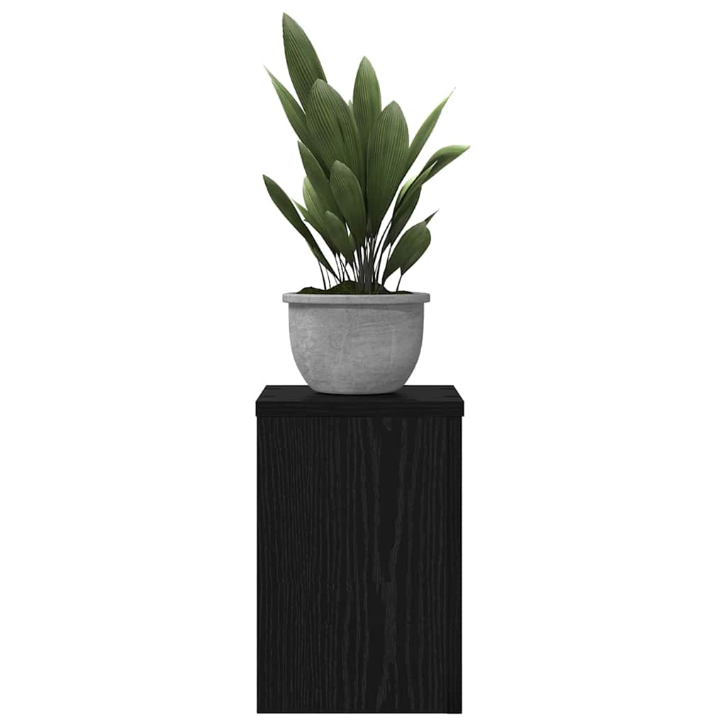 Planteholder 2 pcs Svart Eik 20 x 20 x 30 cm Konstruert tre