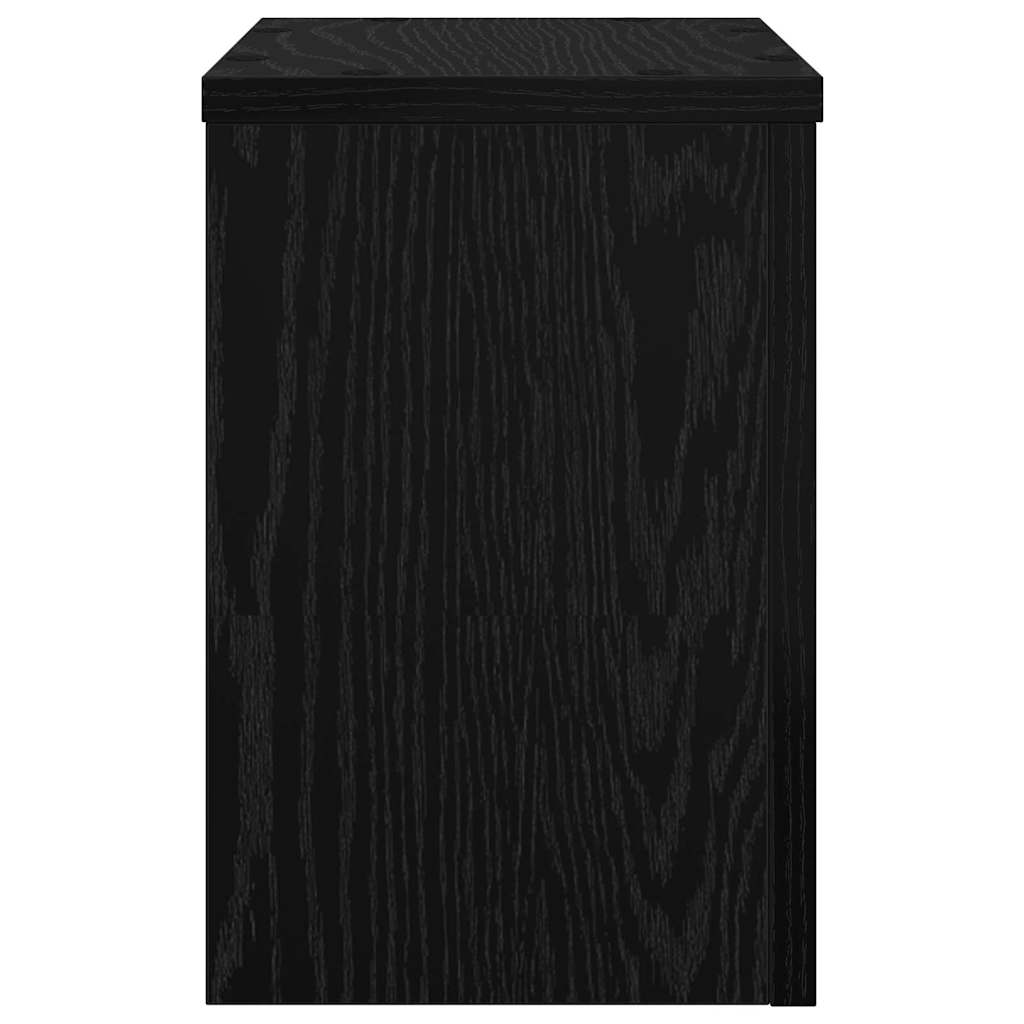 Planteholder 2 pcs Svart eik 20 x 20 x 30 cm Konstruert tre