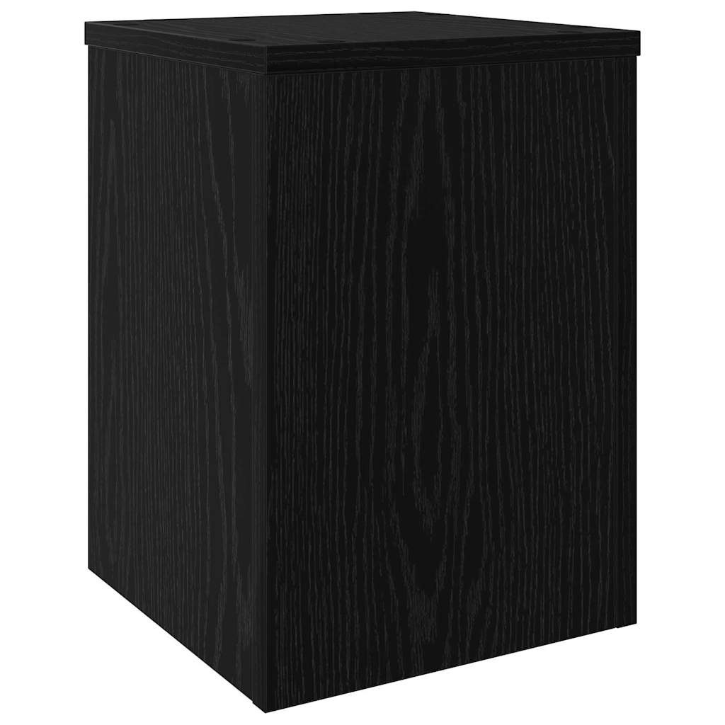 Planteholder 2 pcs Svart Eik 25 x 25 x 35 cm Konstruert tre
