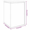 Planteholder 2 pcs Svart eik 25 x 25 x 35 cm Konstruert tre