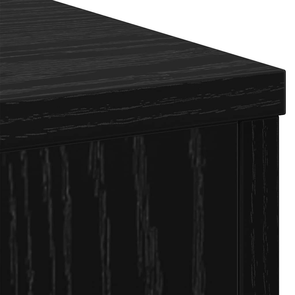 Planteholder 2 pcs Svart Eik 30 x 30 x 50 cm Konstruert tre