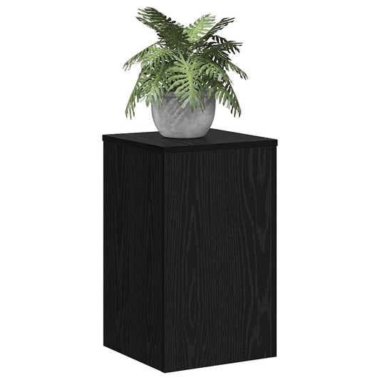 Planteholder 2 pcs Svart Eik 30 x 30 x 50 cm Konstruert tre