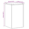 Planteholder 2 pcs Svart eik 30 x 30 x 50 cm Konstruert tre