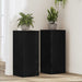 Planteholder 2 pcs Svart Eik 30 x 30 x 70 cm Konstruert tre