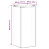 Planteholder 2 pcs Svart eik 30 x 30 x 70 cm Konstruert tre